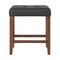 Alaterre Furniture Madison Backless Counter Height Stool True Walnut Finish with Black PU AVMA2170 - alternate 14
